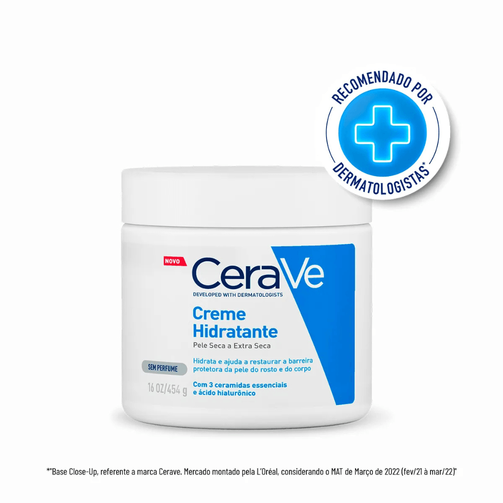Creme Hidratante Cerave Corpo e Rosto Sem Perfume 454g